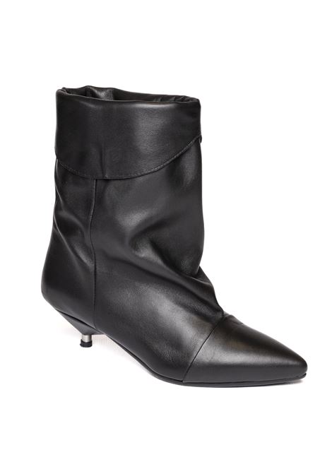 Black nappa ankle boot GISEL MOIRE | MIRIAMNAPPA-NERO